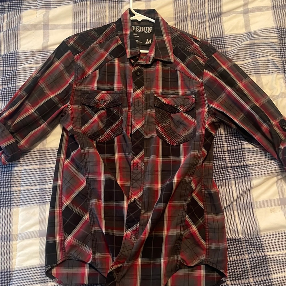 RERUN Long Sleeve Dress Shirt Collared